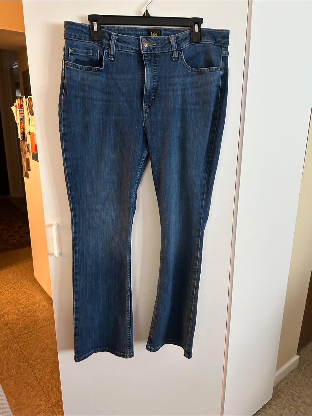 Lee Women's Mid-Dark Blue Bootcut Jeans